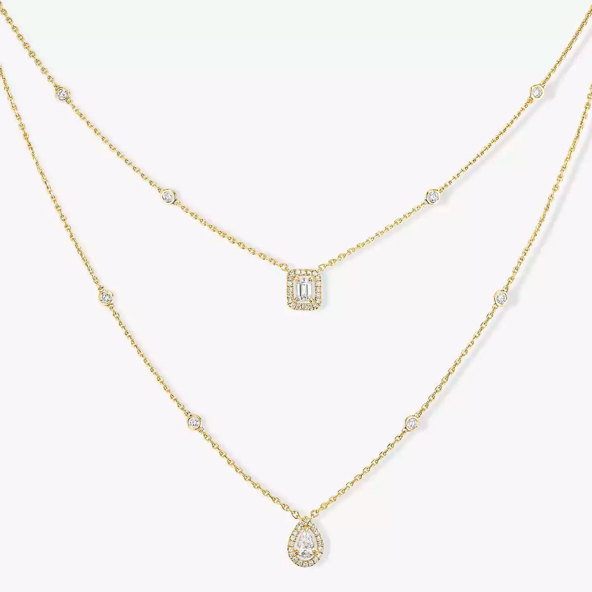 [⭐Sparkve]Diamond Necklace My Twin 2 Rows