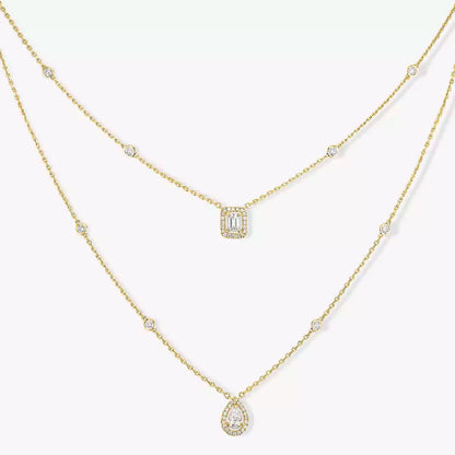 [⭐Sparkve]Diamond Necklace My Twin 2 Rows