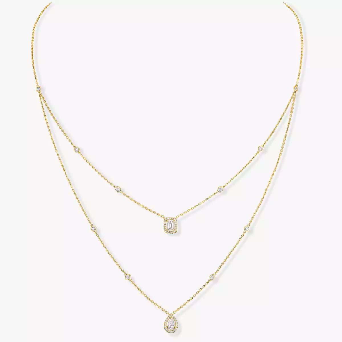 [⭐Sparkve]Diamond Necklace My Twin 2 Rows