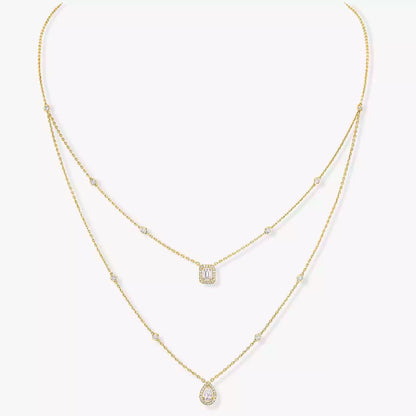 [⭐Sparkve]Diamond Necklace My Twin 2 Rows