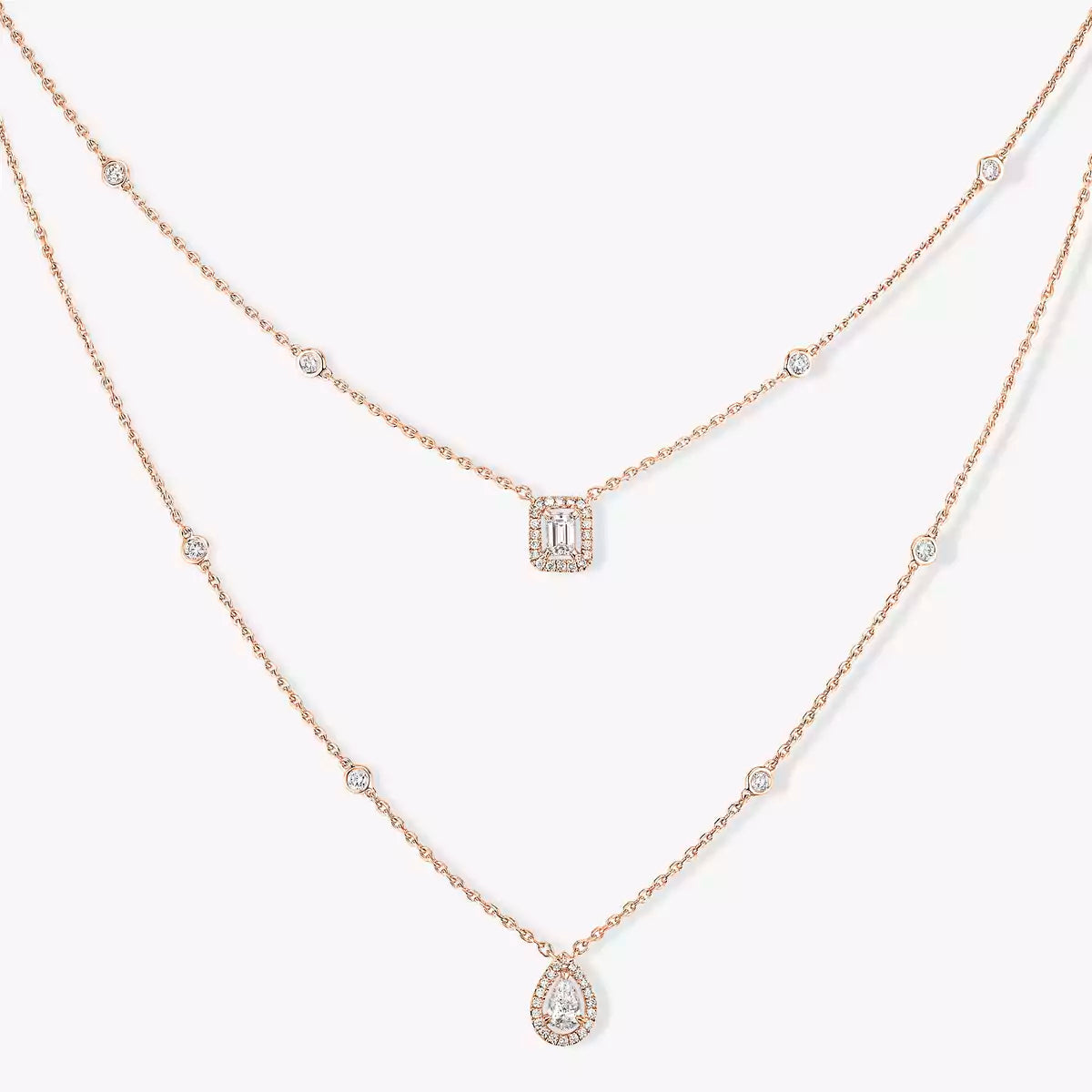 [⭐Sparkve]Diamond Necklace My Twin 2 Rows
