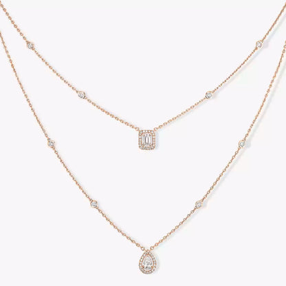 [⭐Sparkve]Diamond Necklace My Twin 2 Rows