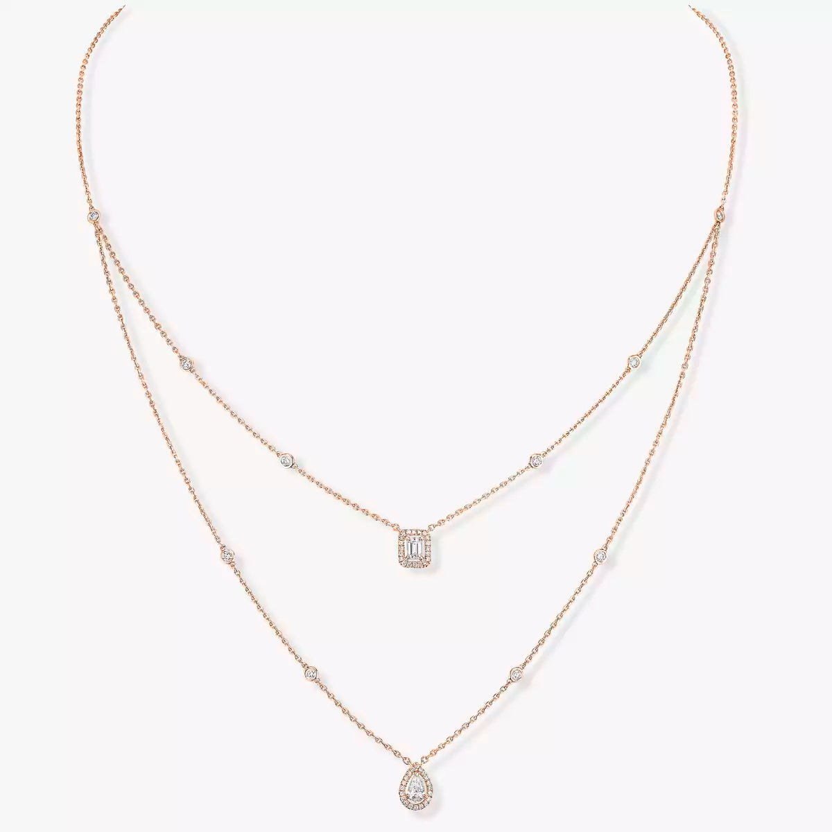 [⭐Sparkve]Diamond Necklace My Twin 2 Rows