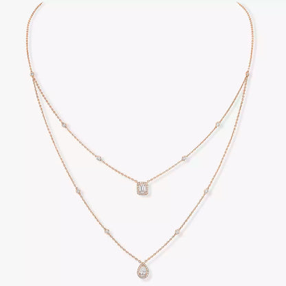 [⭐Sparkve]Diamond Necklace My Twin 2 Rows
