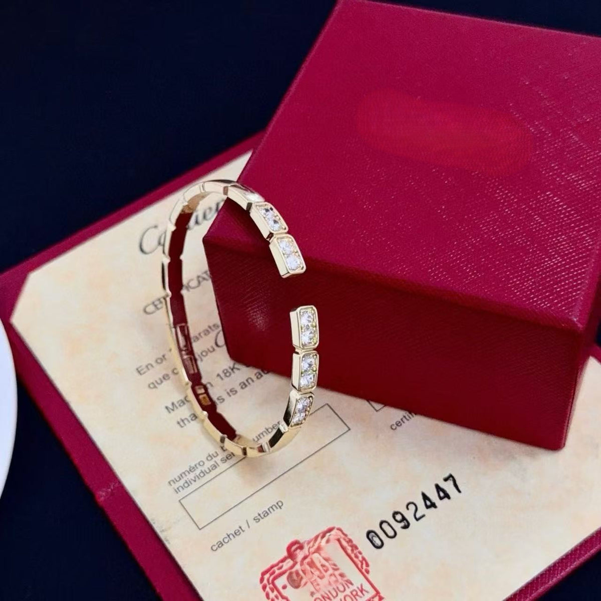 [⭐Sparkve jewelrys]LOVE DIAMOND OPEN  BRACELET