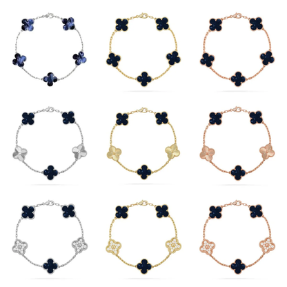 [⭐Sparkve]CLOVER 5 MOTIF PIETERSITE BRACELET COLLECTION