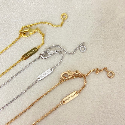 [⭐Sparkve]NEW 15MM PURPLE SAND-GOLD FOUR-LEAF CLOVER NECKLACE