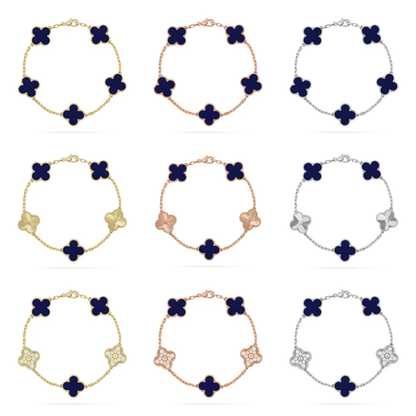 [⭐Sparkve]CLOVER 5 MOTIF LAPIS LAZULI BRACELET COLLECTION