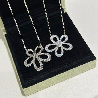 [⭐Sparkve]FLOWERLACE NECKLACE FULL DIAMONDS