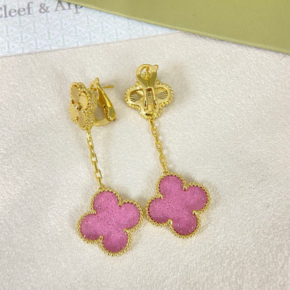 [⭐Sparkve]2026 NEW CLOVER 2 MOTIF  BUBBLE PINK ENAMEL