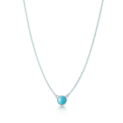 [⭐Sparkve Jewels]YARD TURQUOISE NECKLACE SILVER