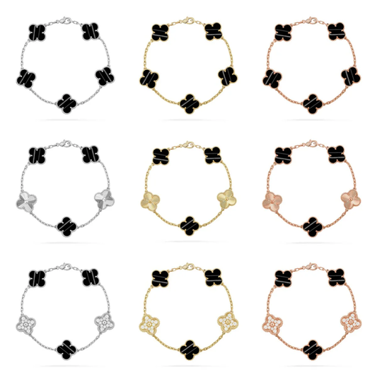 [⭐Sparkve] CLOVER 5 MOTIF PULSAR STONE BRACELET COLLECTION