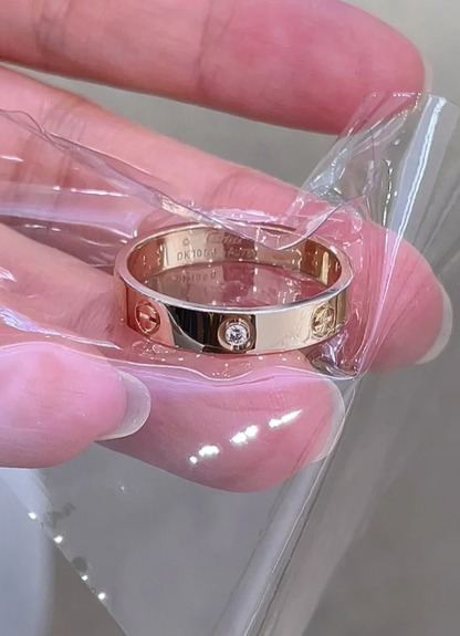 [⭐Sparkve]LOVE RING 4MM 1 DIAMOND