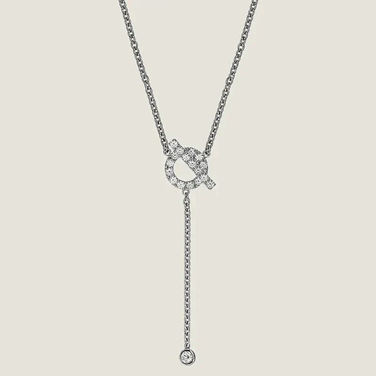 [⭐Sparkve]FINESSE SILVER DIAMOND NECKLACE
