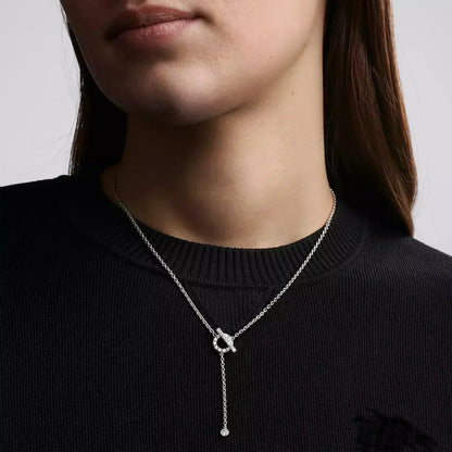 [⭐Sparkve]FINESSE SILVER DIAMOND NECKLACE