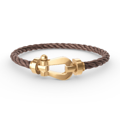 [⭐Sparkve]FORCE LARGE HORSESHOE NO DIAMOND BRACELET GOLD