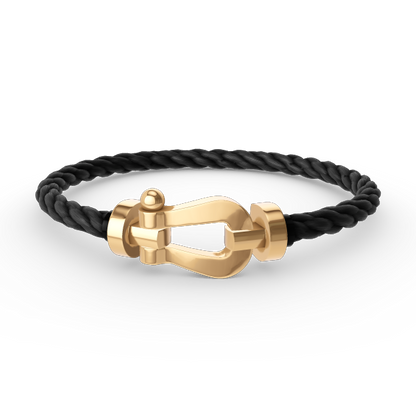 [⭐Sparkve]FORCE LARGE HORSESHOE NO DIAMOND BRACELET GOLD