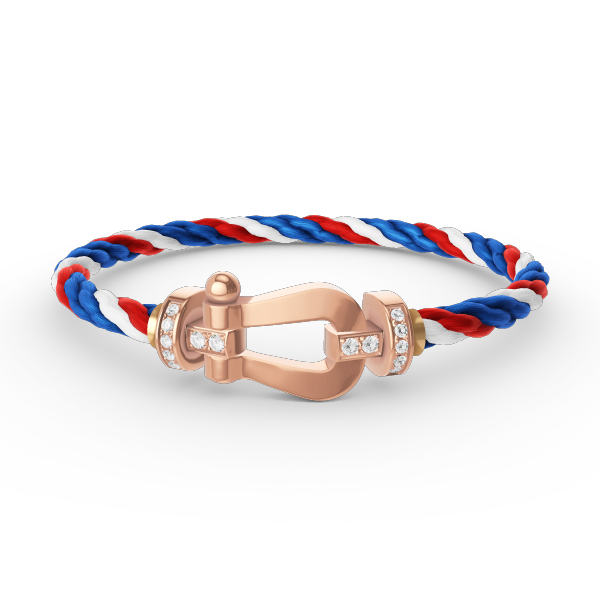 [⭐Sparkve]FORCE LARGE HORSESHOE HALF DIAMOND BRACELET ROSE GOLD