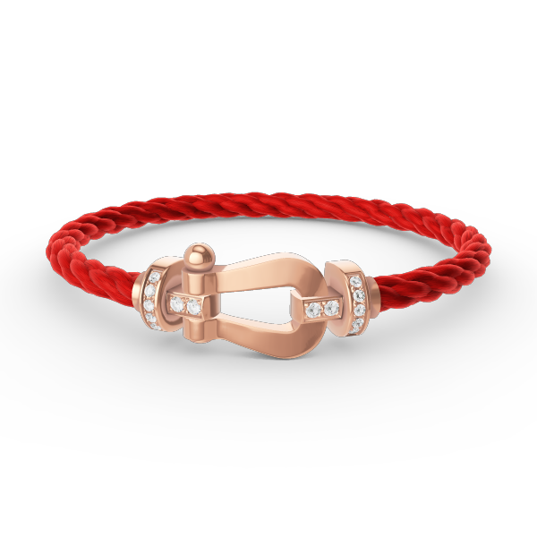 [⭐Sparkve]FORCE LARGE HORSESHOE HALF DIAMOND BRACELET ROSE GOLD