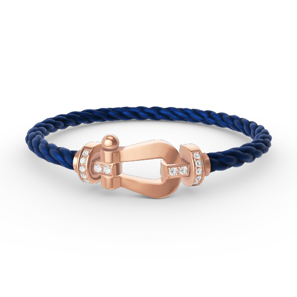 [⭐Sparkve]FORCE LARGE HORSESHOE HALF DIAMOND BRACELET ROSE GOLD