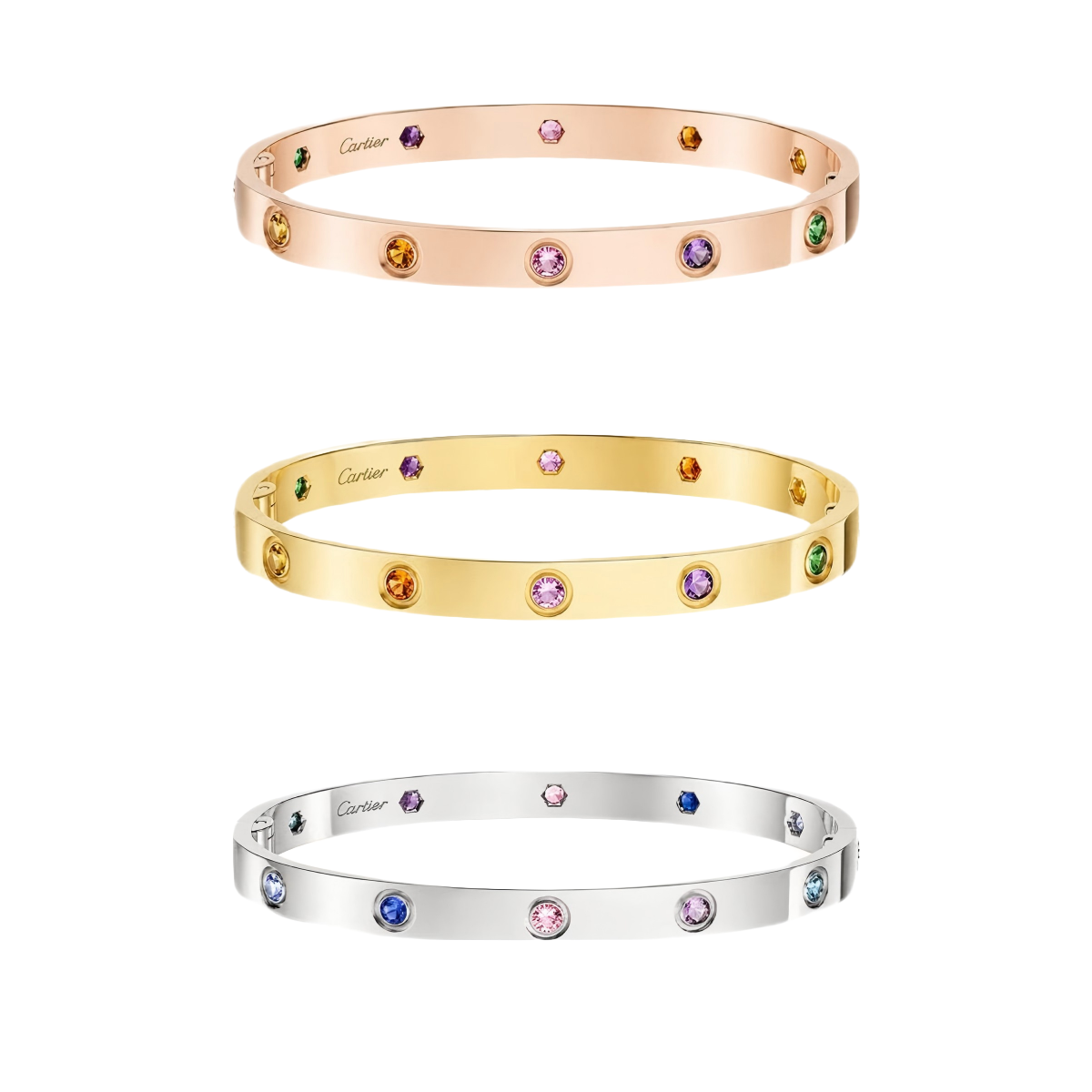 [⭐Sparkve] 2026 RAINBOW LOVE BRACELET 6.1MM  10 DIAMONDS