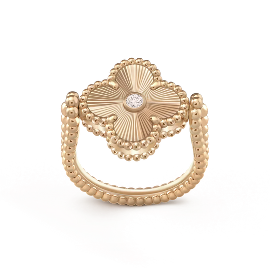 [⭐Sparkve]CLOVER RIVERSIBLE ROSE GOLD RING