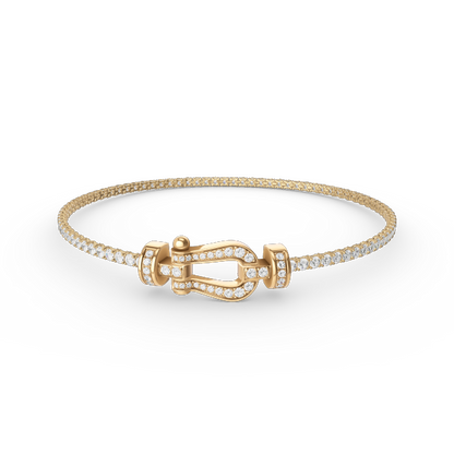 [⭐Sparkve]FORCE  HORSESHOE  DIAMOND TENNIS BRACELET