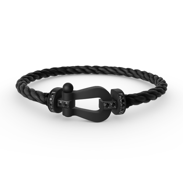 [⭐Sparkve]FORCE LARGE SERIES HORSESHOE BLACK SAMURAI BRACELET