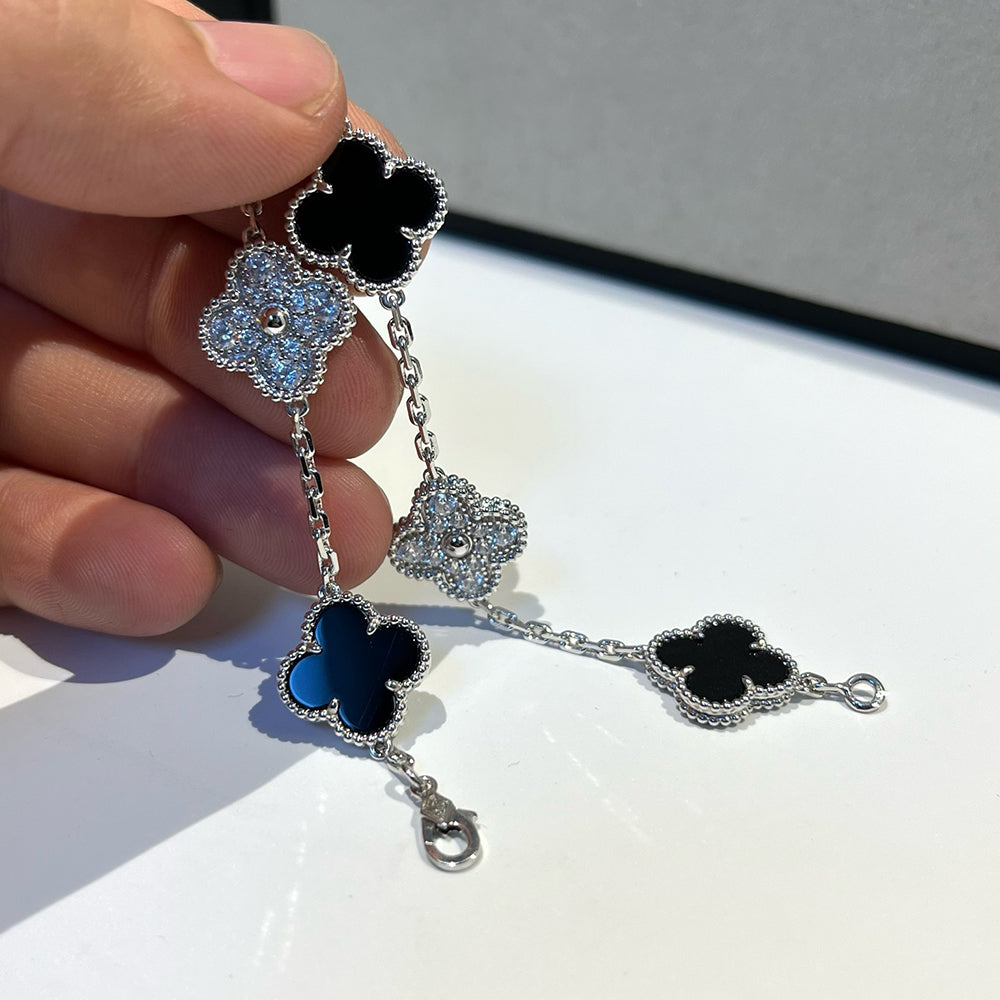 [⭐Sparkve] CLOVER 5 MOTIF ONYXS BRACELET COLLECTION