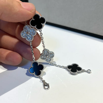 [⭐Sparkve] CLOVER 5 MOTIF ONYXS BRACELET COLLECTION