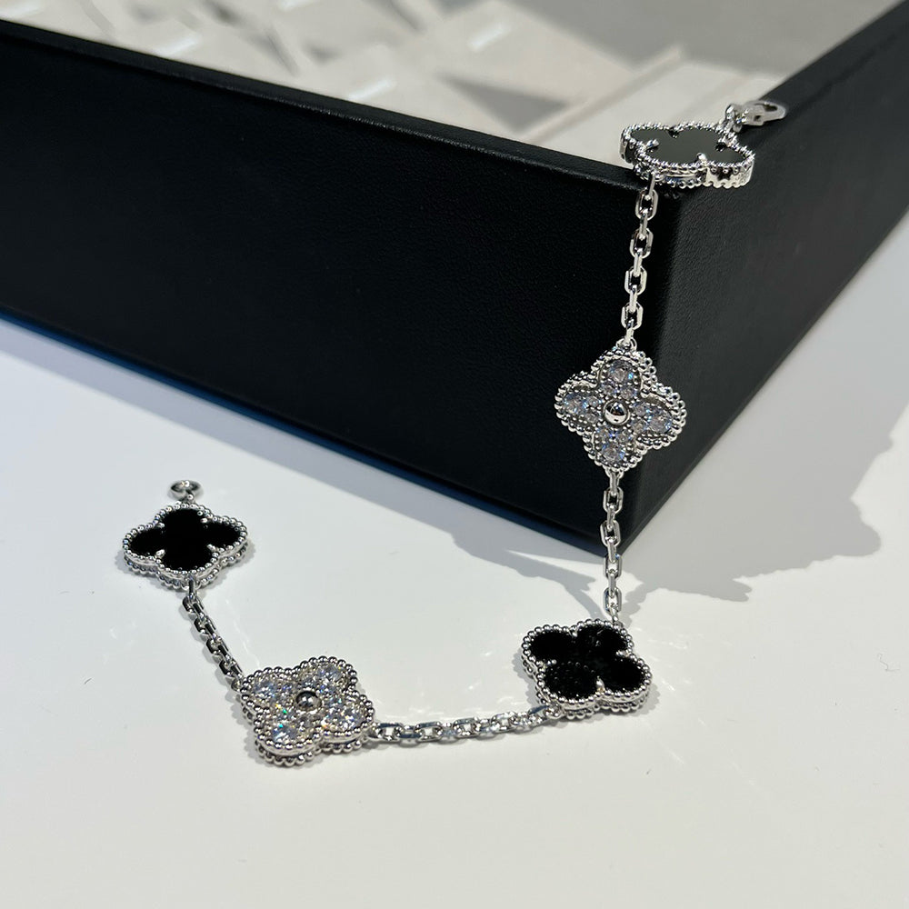 [⭐Sparkve] CLOVER 5 MOTIF ONYXS BRACELET COLLECTION