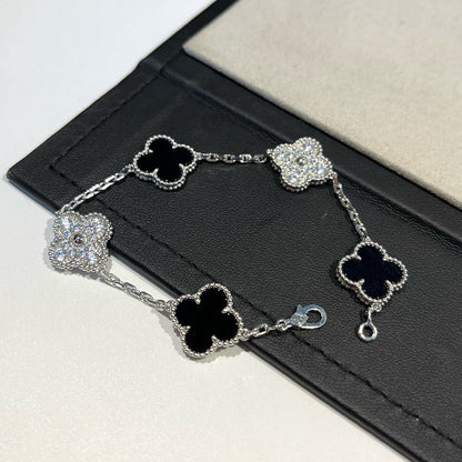 [⭐Sparkve] CLOVER 5 MOTIF ONYXS BRACELET COLLECTION