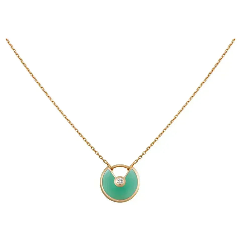[⭐Sparkve]AMULETTE GOLD MALACHITE NECKLACE