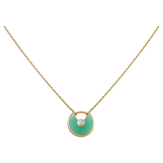 [⭐Sparkve]AMULETTE GOLD MALACHITE NECKLACE