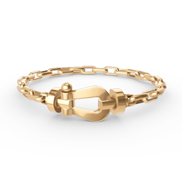 [⭐Sparkve]FORCE LARGE HORSESHOE CLASP  METAL BRACELET