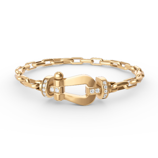 [⭐Sparkve]FORCE LARGE HORSESHOE CLASP  METAL BRACELET