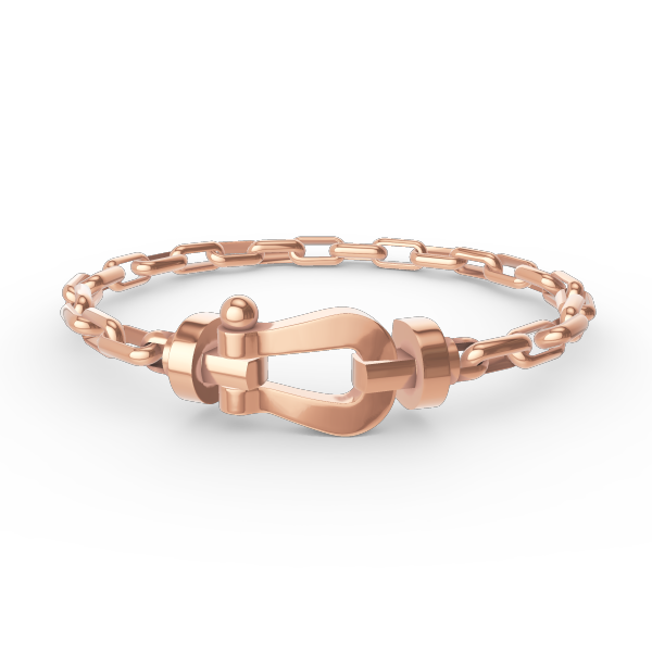 [⭐Sparkve]FORCE LARGE HORSESHOE CLASP  METAL BRACELET