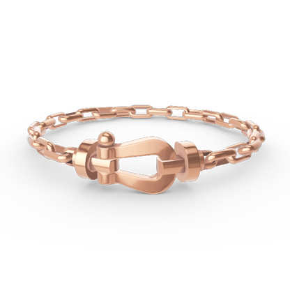 [⭐Sparkve]FORCE LARGE HORSESHOE CLASP  METAL BRACELET