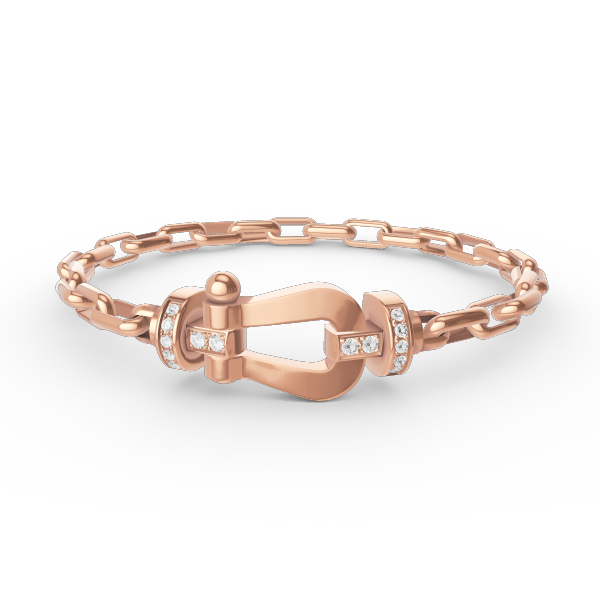 [⭐Sparkve]FORCE LARGE HORSESHOE CLASP  METAL BRACELET