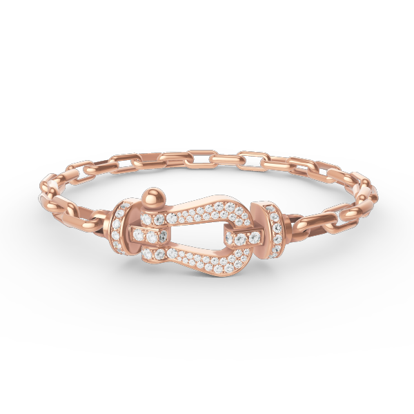 [⭐Sparkve]FORCE LARGE HORSESHOE CLASP  METAL BRACELET