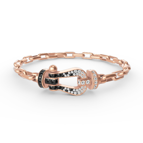 [⭐Sparkve]FORCE LARGE HORSESHOE CLASP  METAL BRACELET