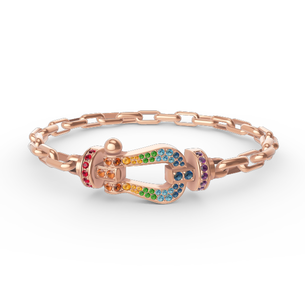 [⭐Sparkve]FORCE LARGE HORSESHOE CLASP  METAL BRACELET