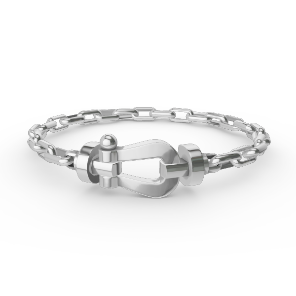 [⭐Sparkve]FORCE LARGE HORSESHOE CLASP  METAL BRACELET