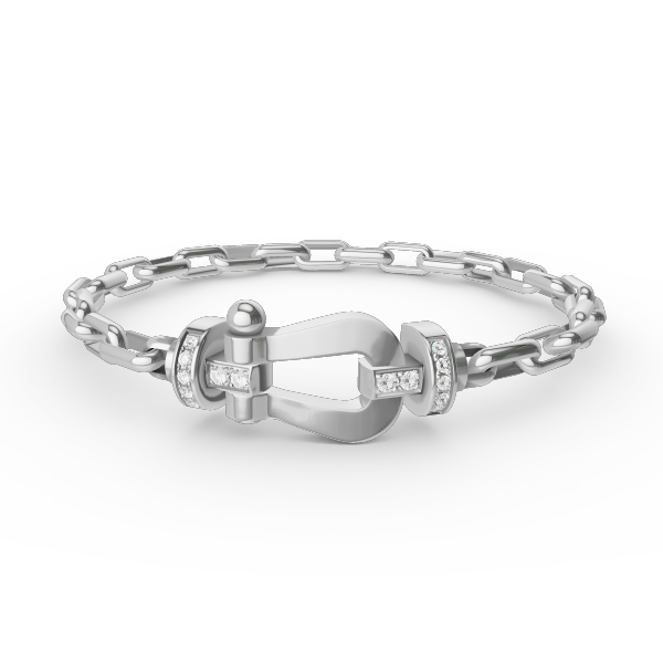 [⭐Sparkve]FORCE LARGE HORSESHOE CLASP  METAL BRACELET