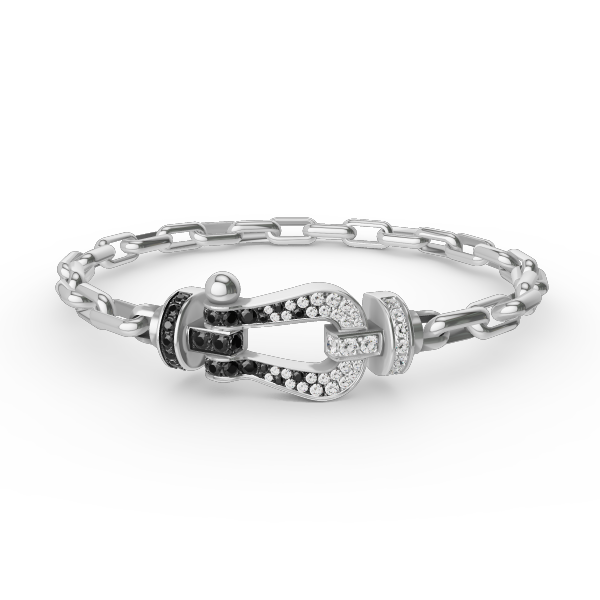 [⭐Sparkve]FORCE LARGE HORSESHOE CLASP  METAL BRACELET