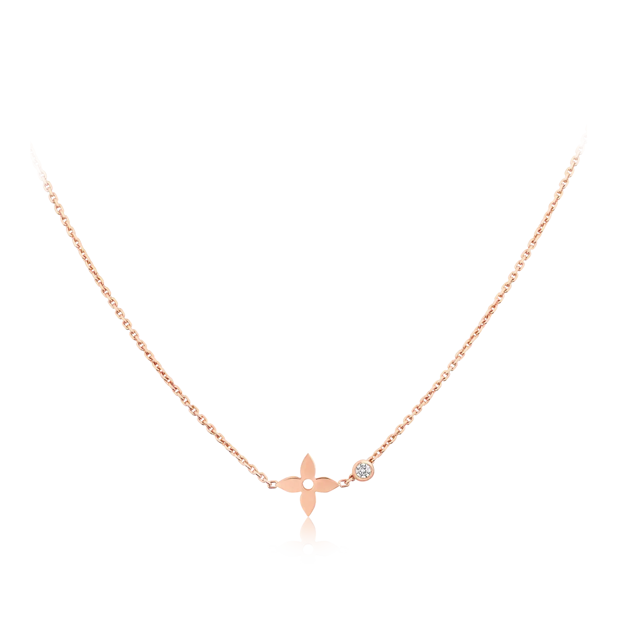 [⭐Sparkve]BLOSSOM PENDANT PINK GOLD AND DIAMOND
