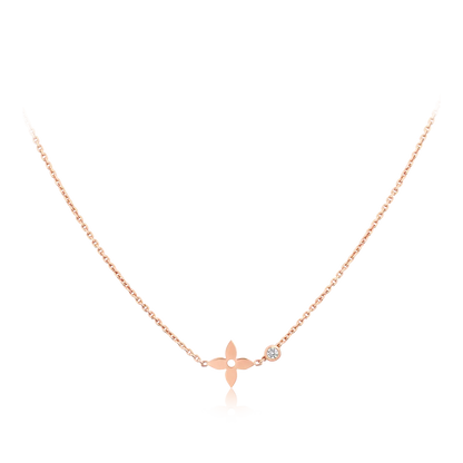 [⭐Sparkve]BLOSSOM PENDANT PINK GOLD AND DIAMOND