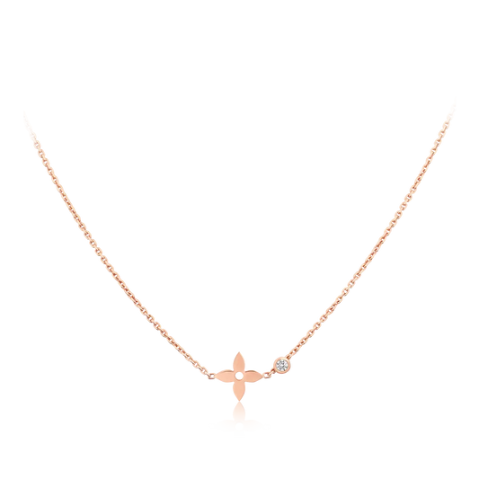 [⭐Sparkve]BLOSSOM PENDANT PINK GOLD AND DIAMOND