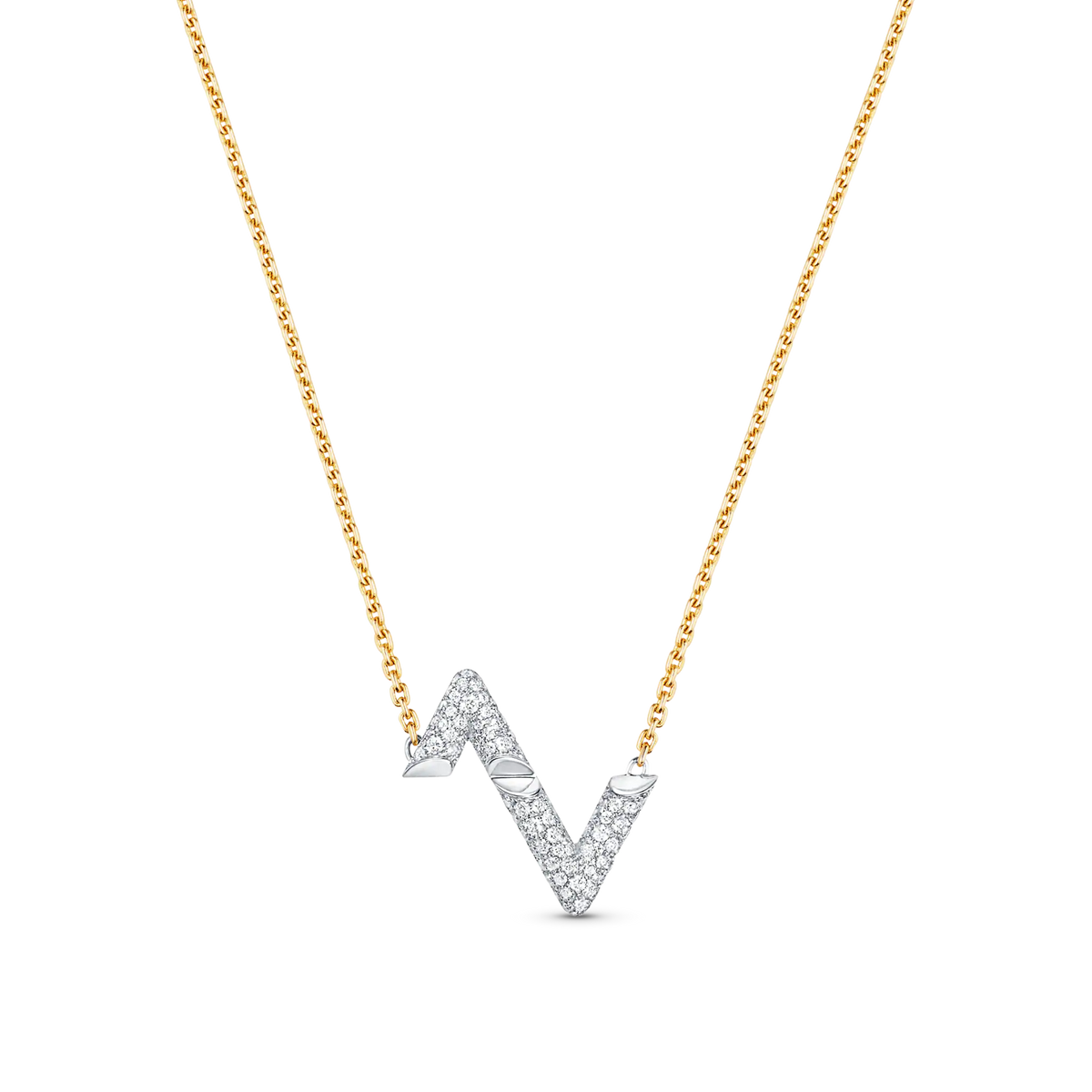 [⭐Sparkve]VOLT SILVER DIAMOND PEDANT NECKLACE