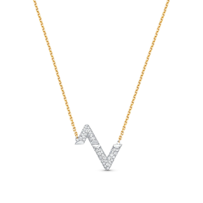 [⭐Sparkve]VOLT SILVER DIAMOND PEDANT NECKLACE